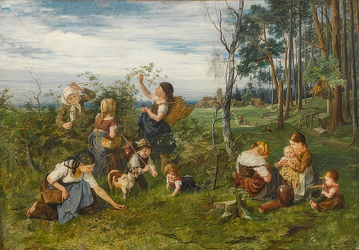 In de frambozen. 1876 door Julius Adam