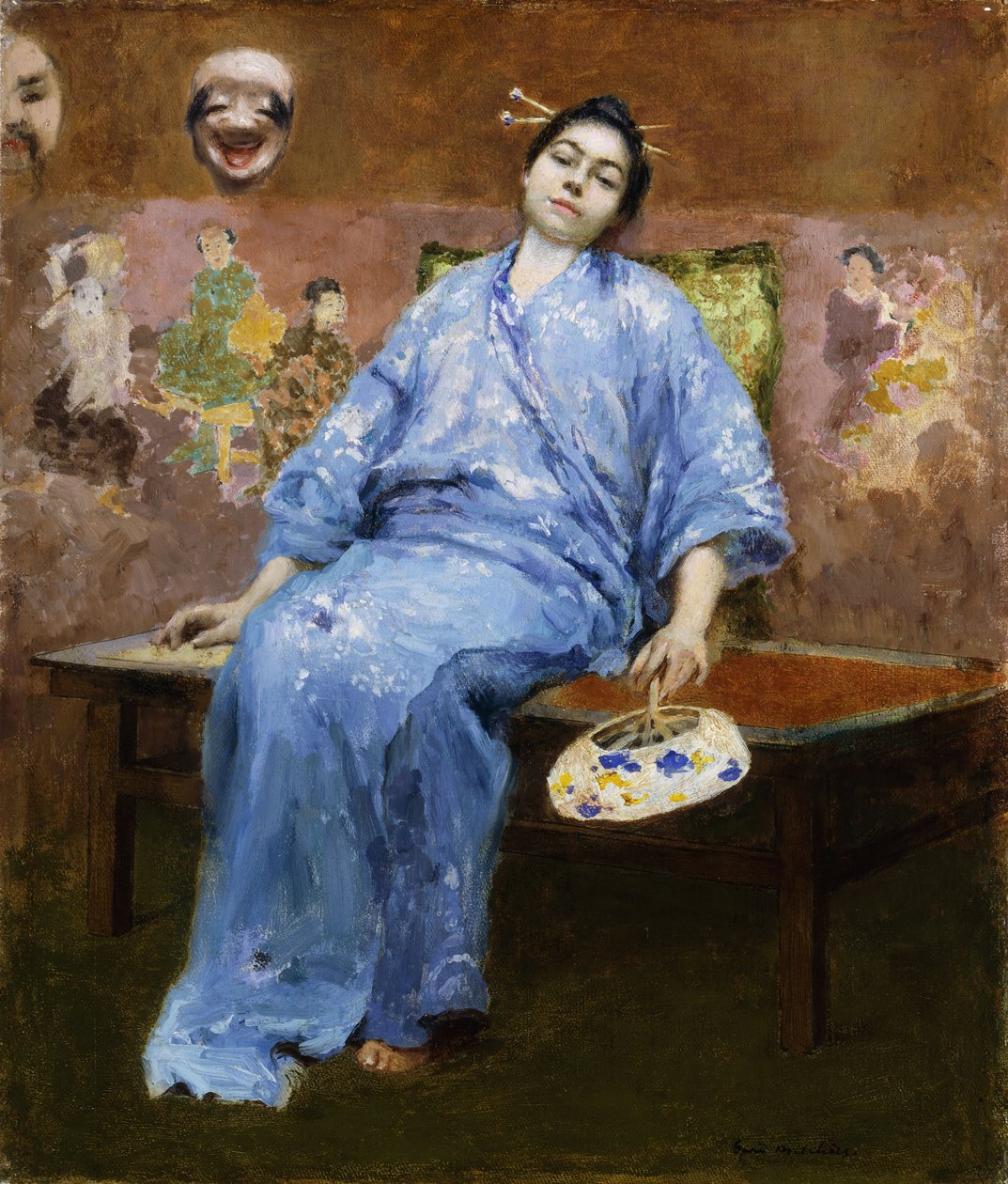 Geisha in Rust door Julius Gari Melchers