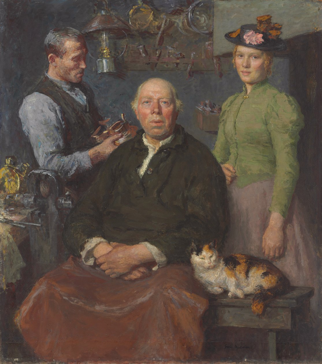 De Smidse, c.1910 door Julius Gari Melchers