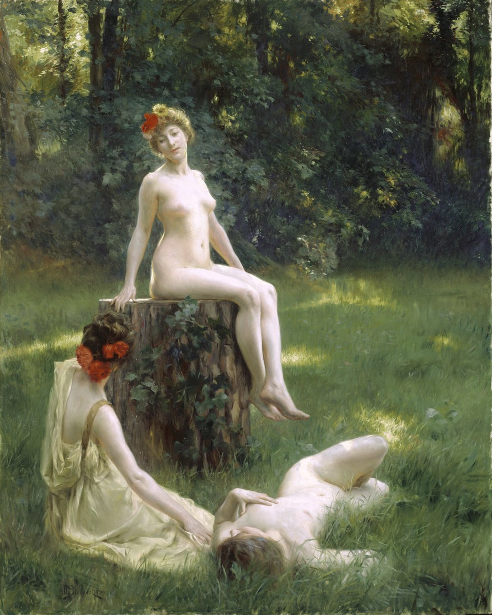 De open plek, 1900 door Julius Leblanc Stewart