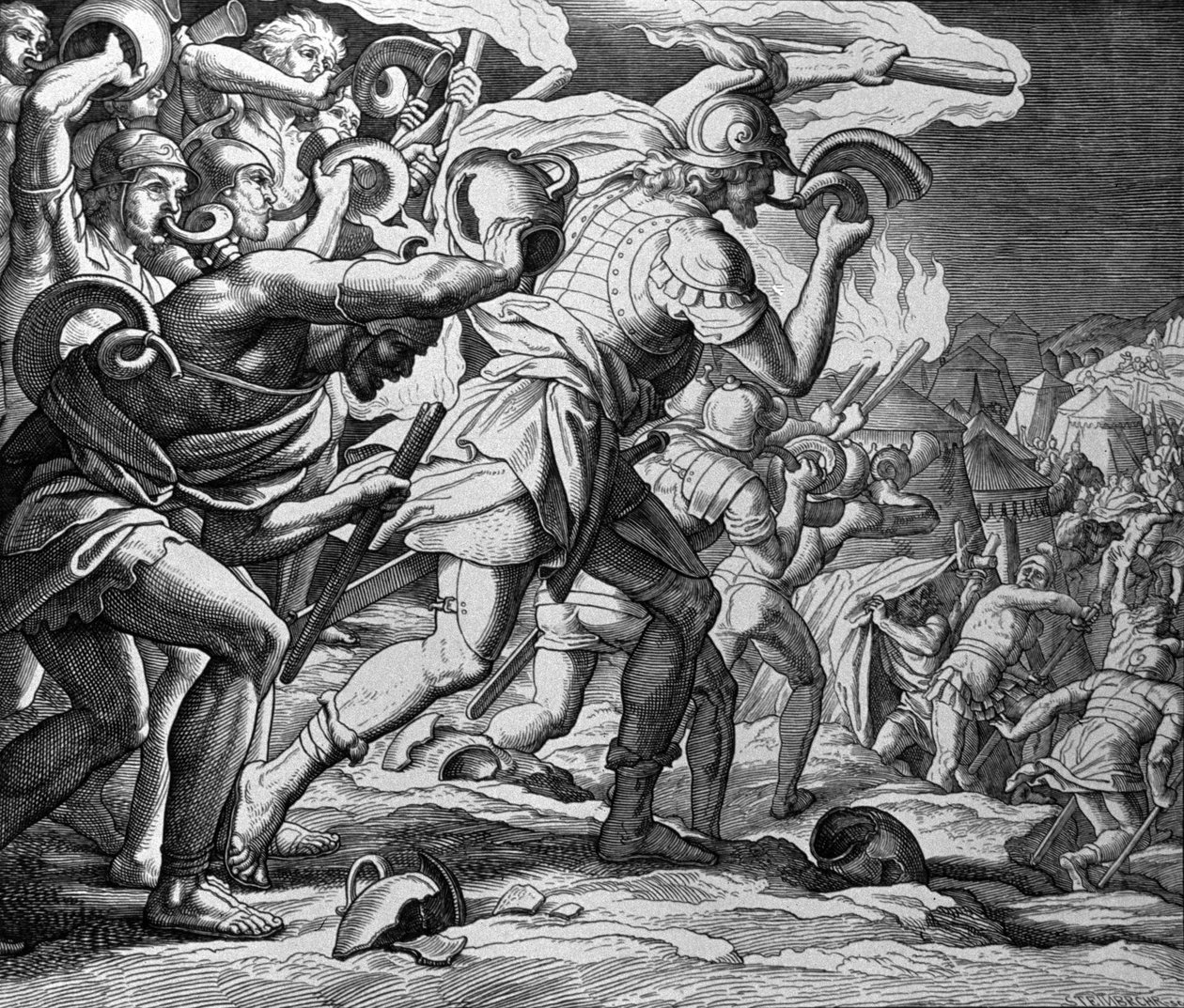 Gedeon door Julius Schnorr von Carolsfeld