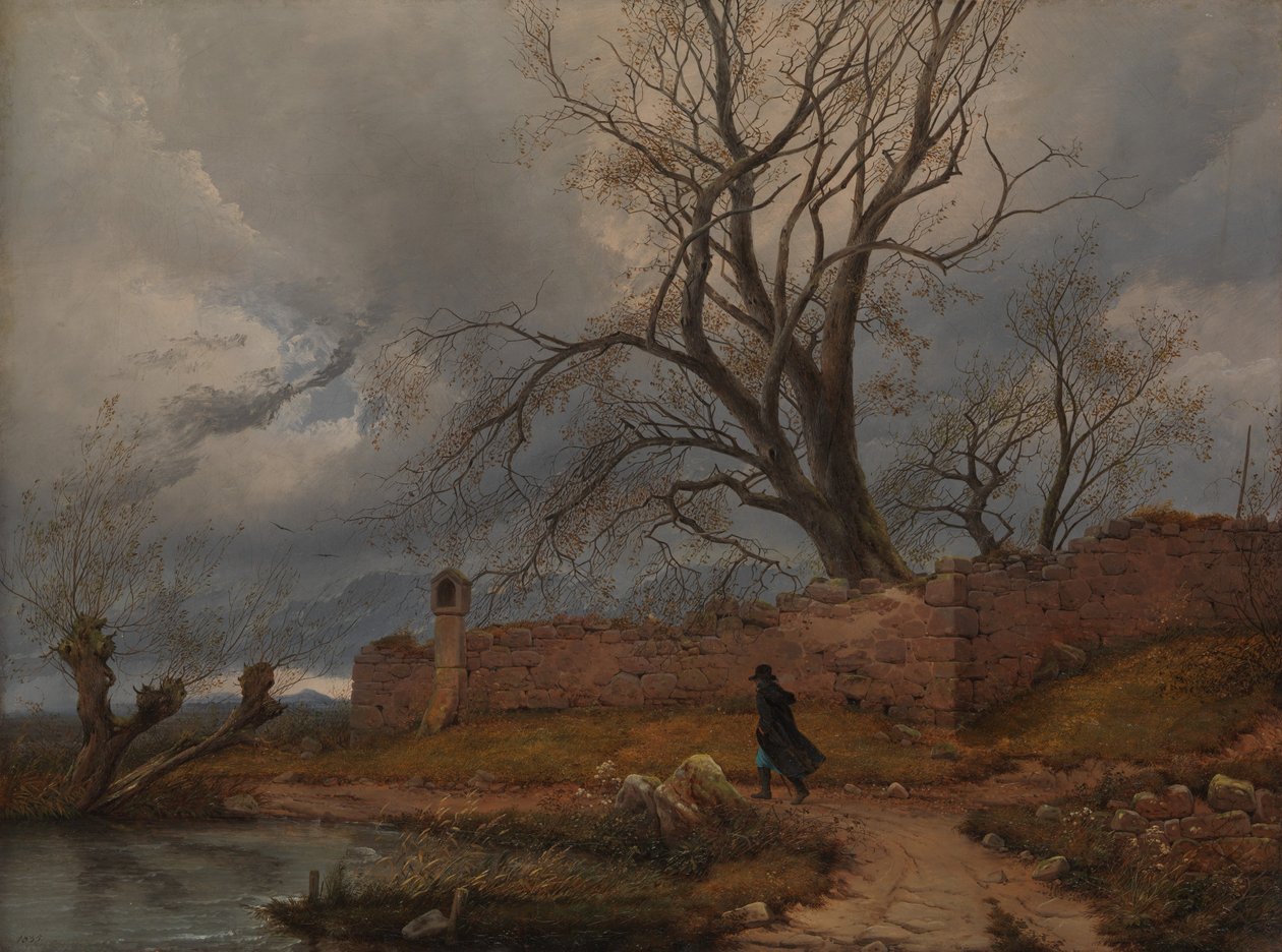 Wandelaar in de Storm door Julius von Leypold