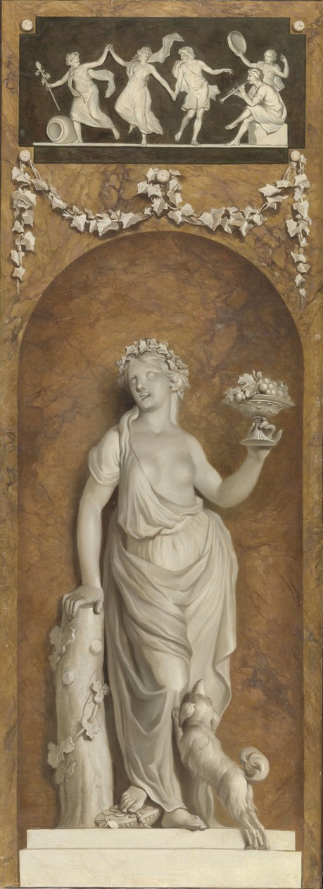 Behangselschildering met bacchante door Jurriaan Andriessen