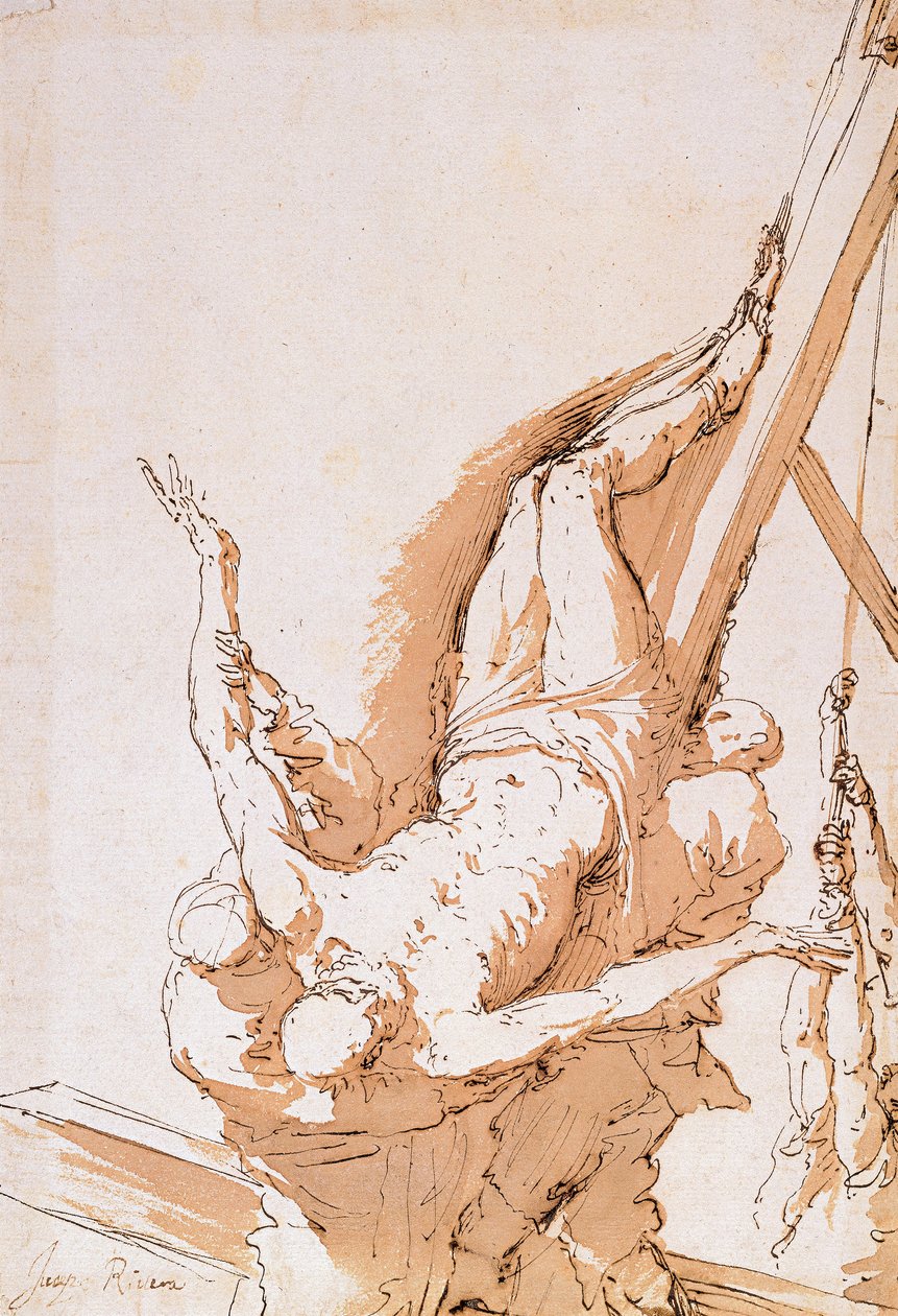Kruisiging van Sint-Pieter, ca. 1625-1630 door Jusepe de Ribera