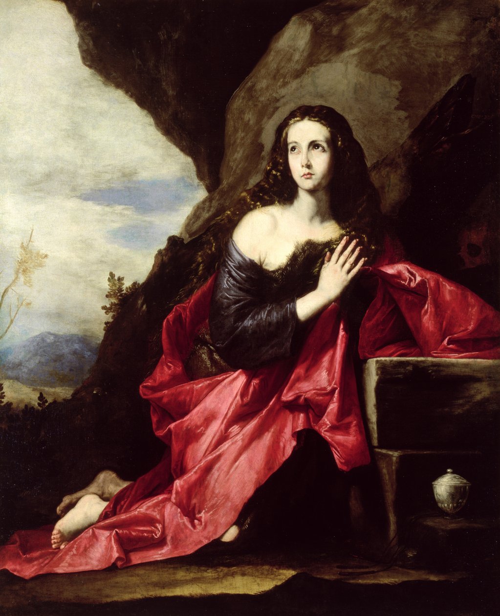 St. Maria Magdalena of St. Thais in de woestijn, c.1640-41 door Jusepe de Ribera