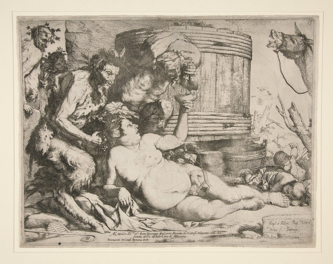 Bacchanaal (Dronken Silenus) door Jusepe de Ribera