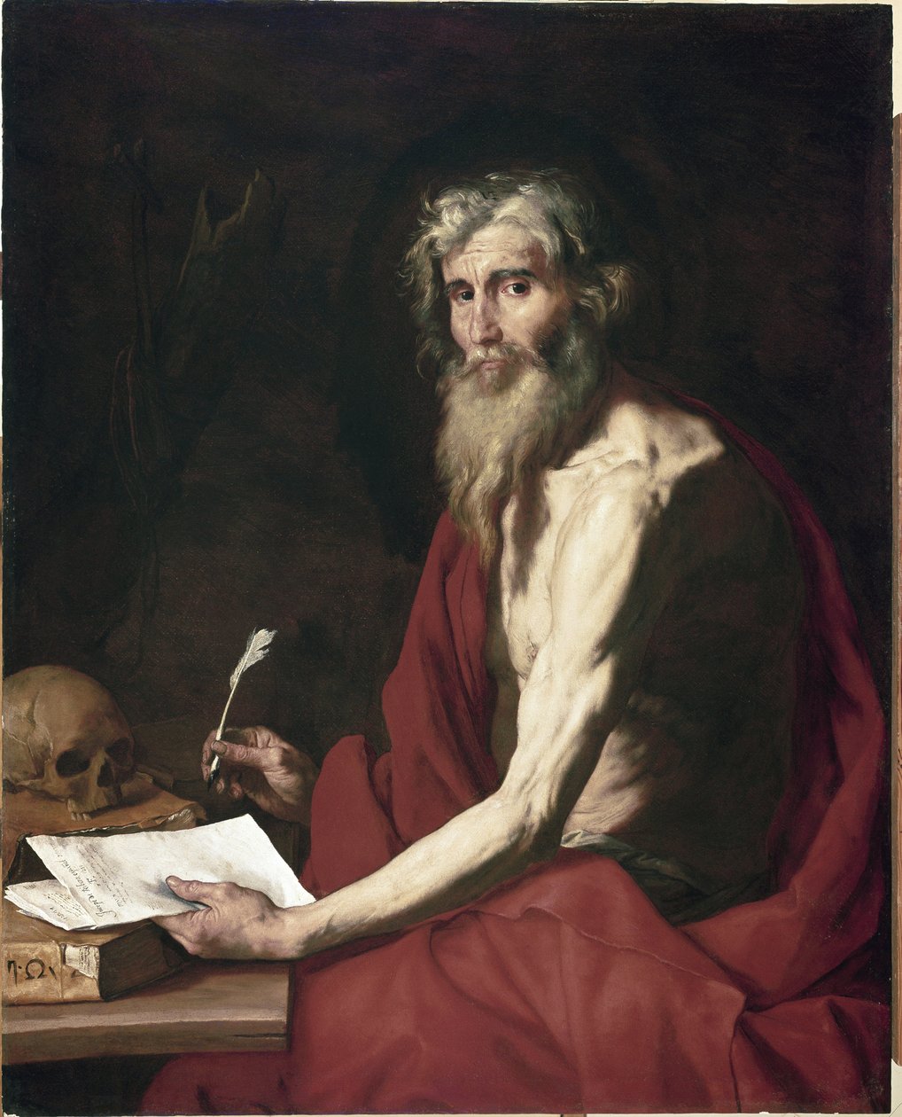 Sint Hiëronymus Schilderij van Jusepe door Jusepe de Ribera