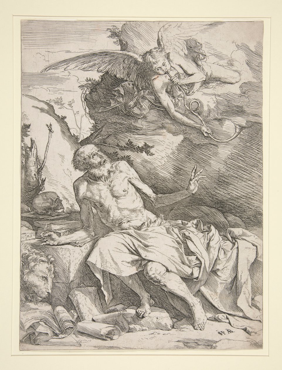 Sint Hiëronymus met de Engel door Jusepe de Ribera