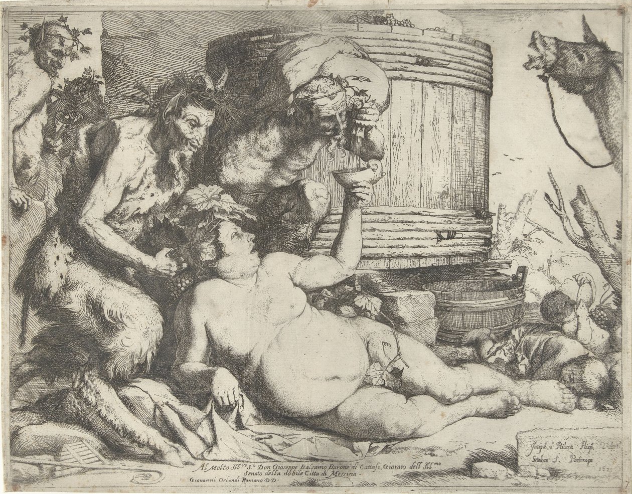 Silenus bij het wijnvat door Jusepe de Ribera