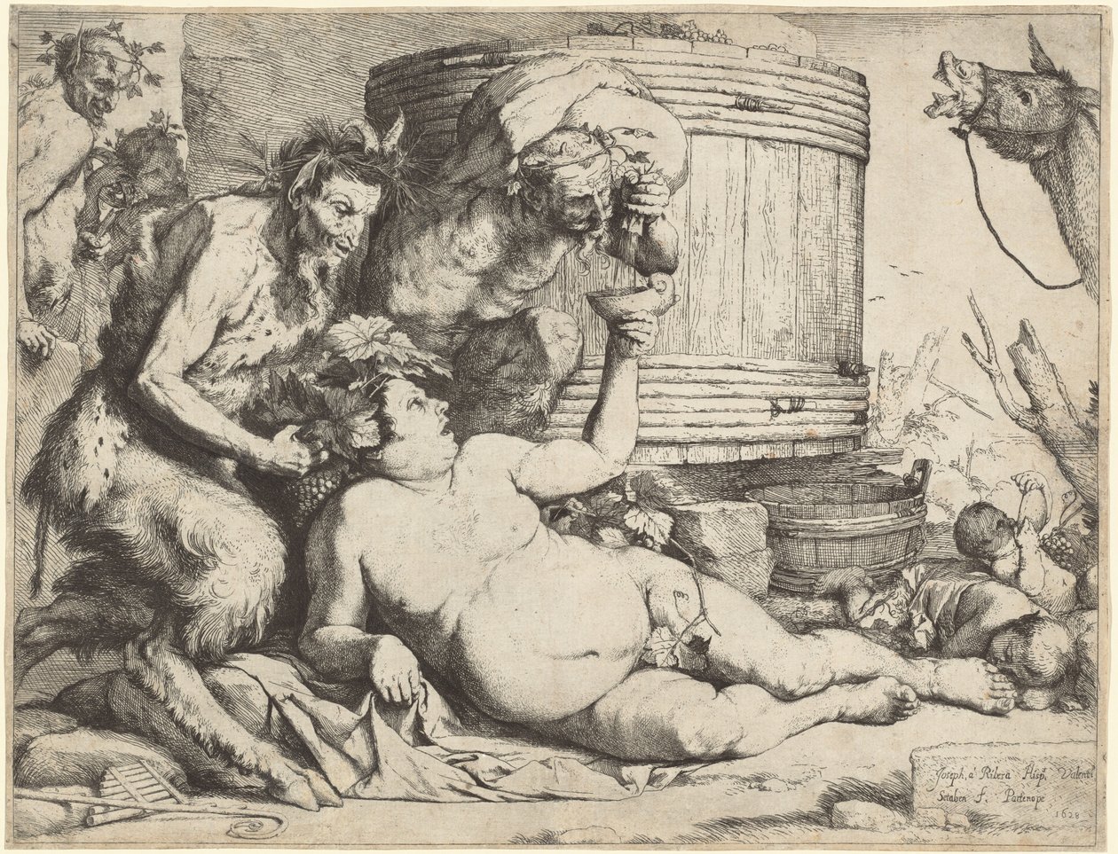 De Dronken Silenus door Jusepe de Ribera