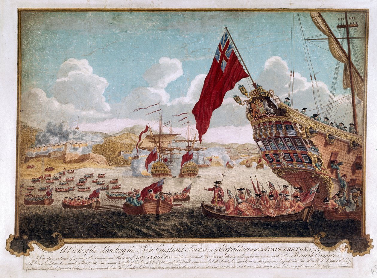 De verovering van Louisbourg, 1745 door Justin Stevens