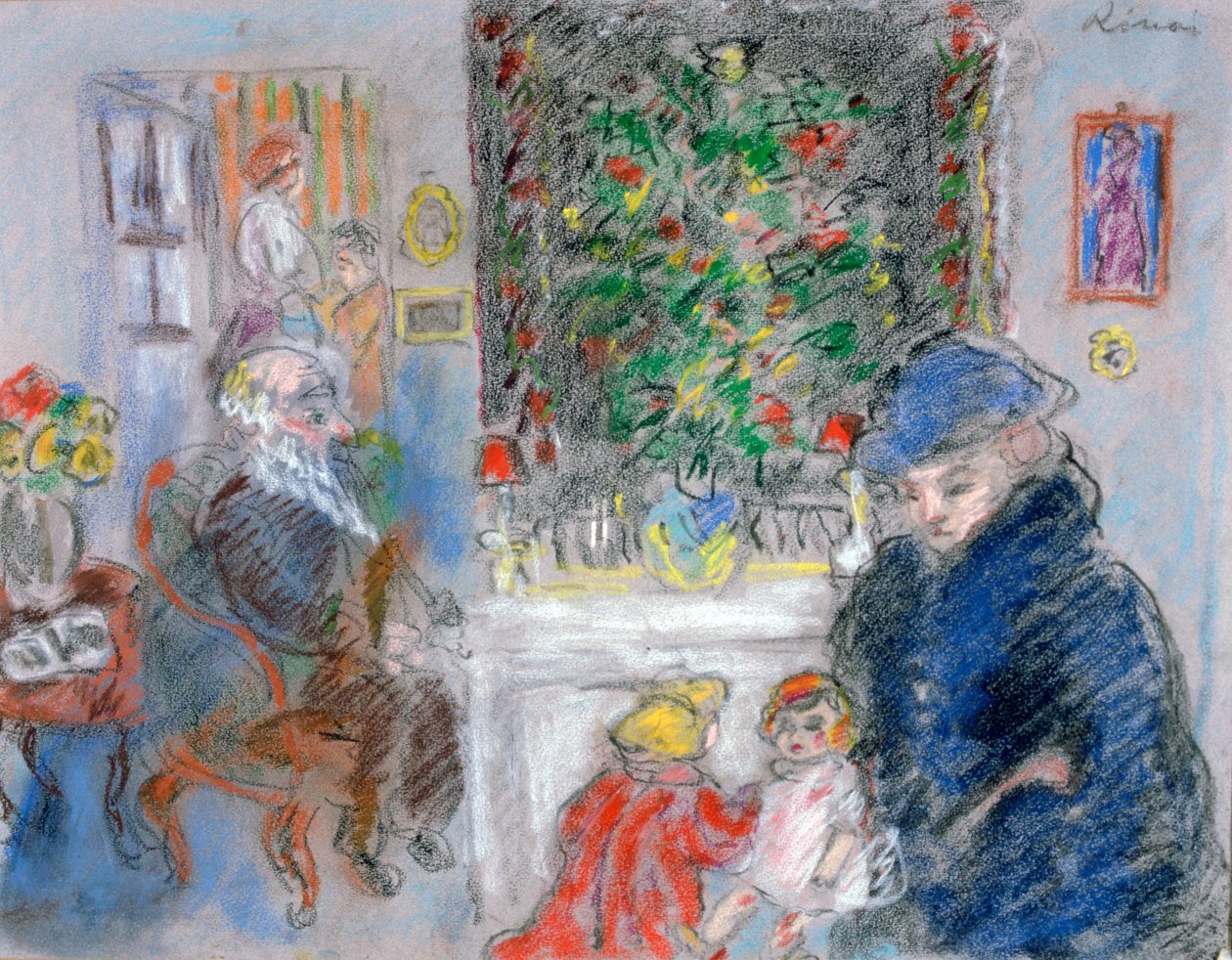Kerstmis, ca. 1881-1927 door József Rippl Rónai