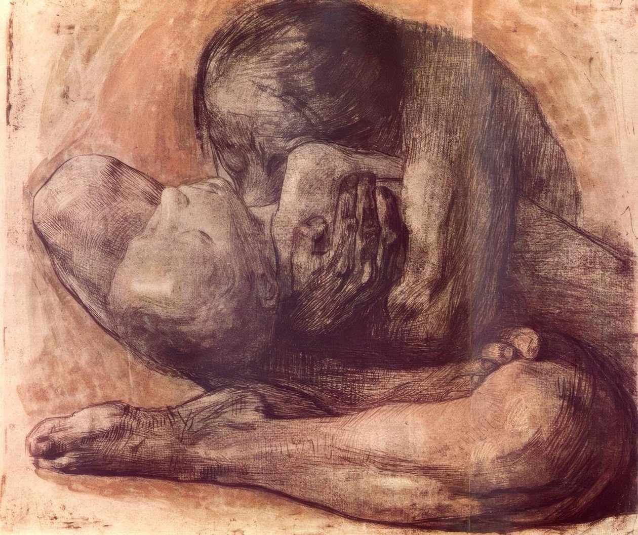 Vrouw met dood kind door Käthe Kollwitz