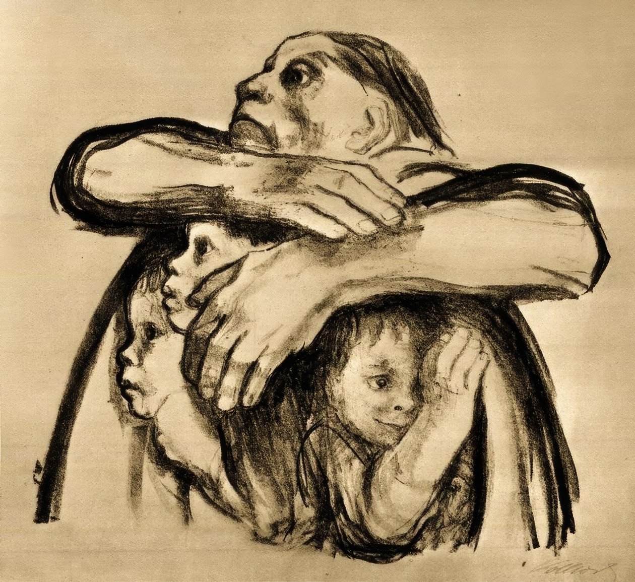 Zaadvruchten mogen niet worden gemalen door Käthe Kollwitz