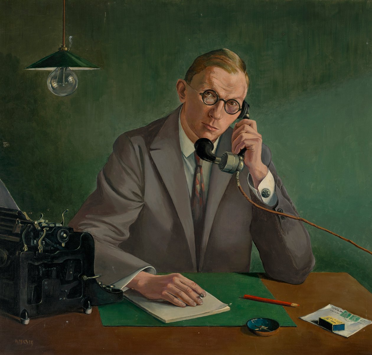 Portret Dr. E. Müller-Kamp door Käthe Hoch
