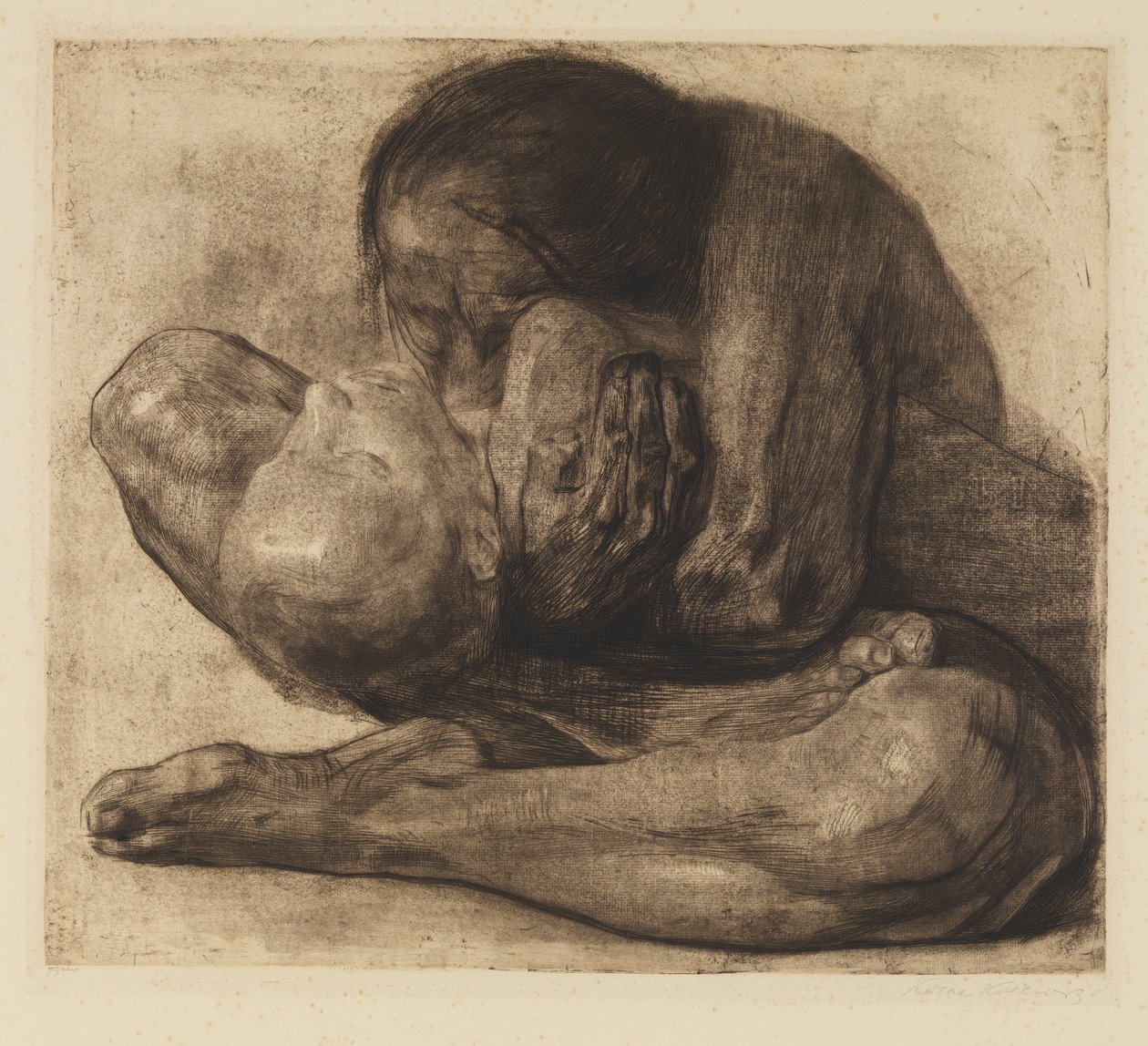 Vrouw met dood kind door Käthe Kollwitz