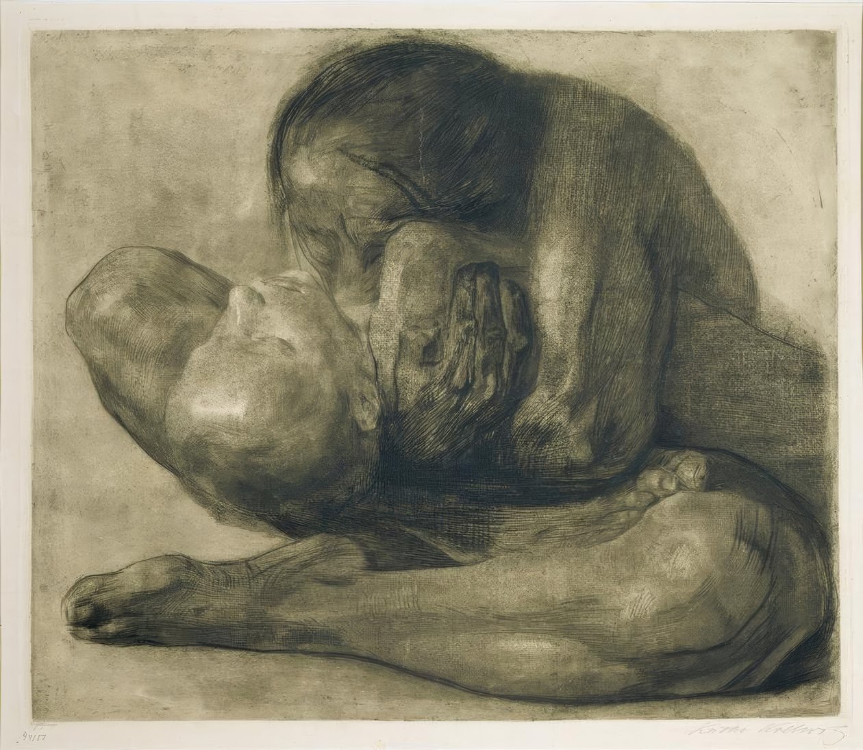 Vrouw met dood kind door Käthe Kollwitz