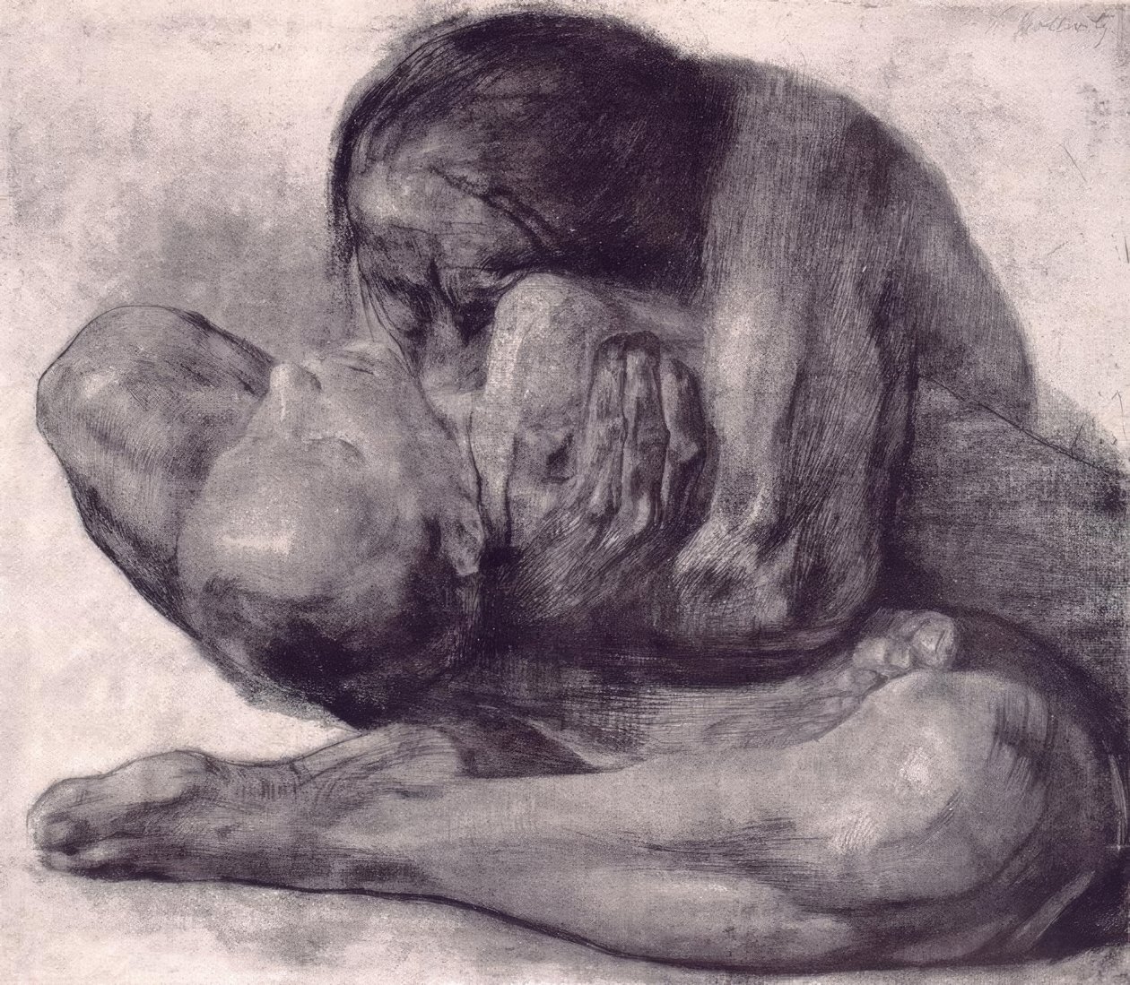 Vrouw met dood kind door Käthe Kollwitz