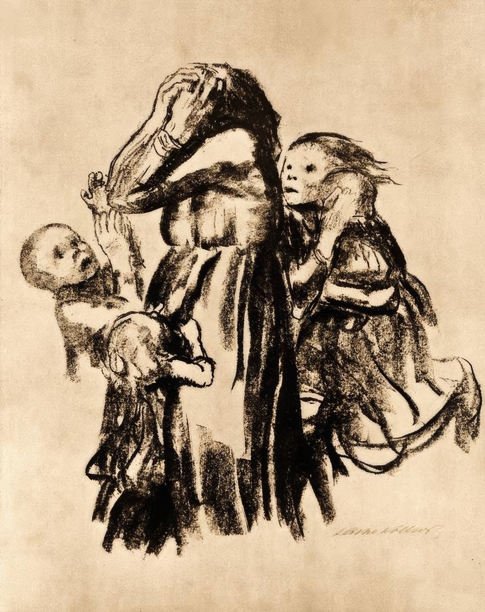 Gevallen door Käthe Kollwitz