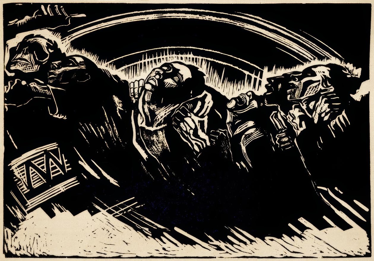 K. Kollwitz, De vrijwilligers door Käthe Kollwitz