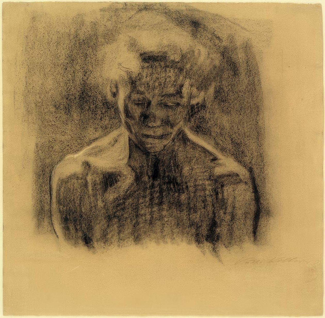 K. Kollwitz, Vrouwelijke halfnaakt door Käthe Kollwitz
