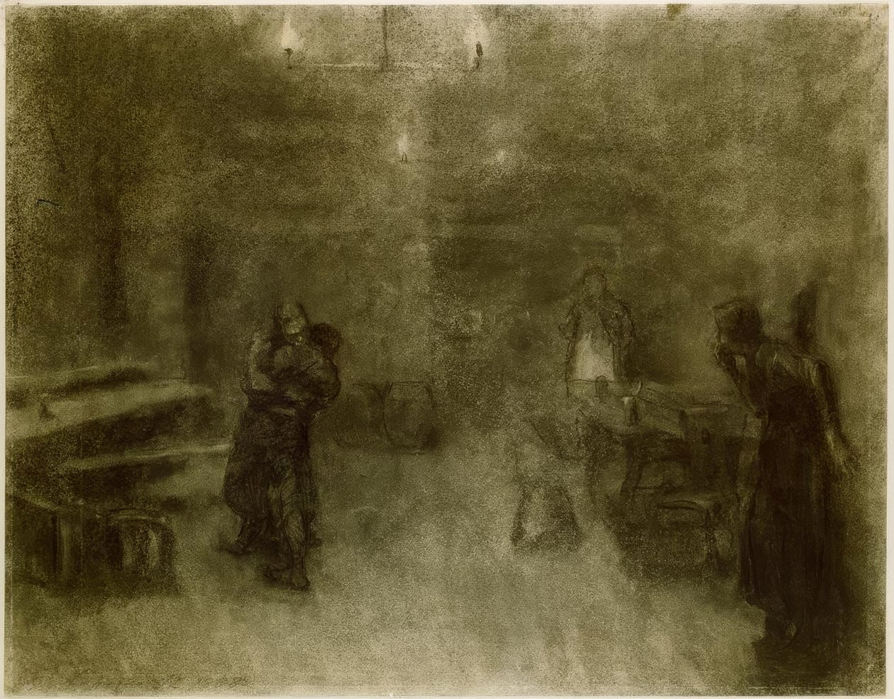 Scène uit Germinal door Käthe Kollwitz