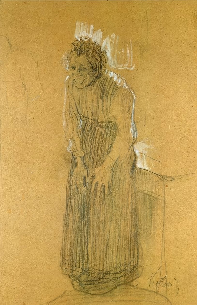Lachende vrouw door Käthe Kollwitz