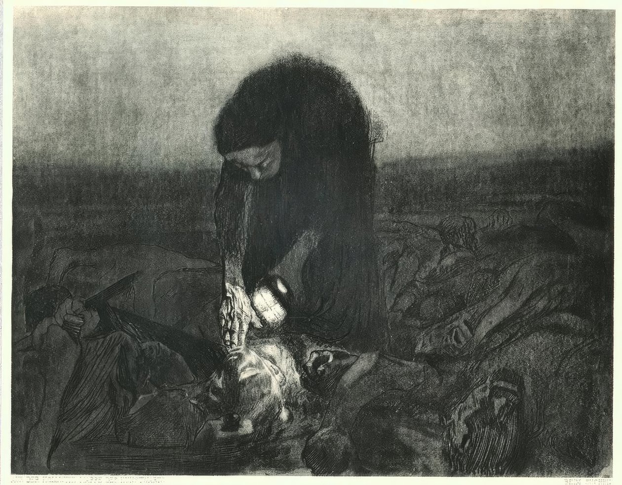 Slagveld door Käthe Kollwitz