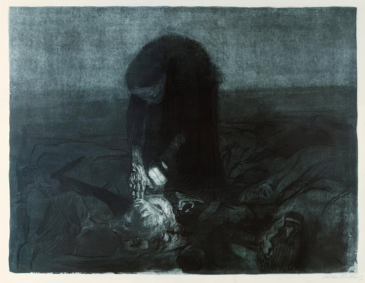Slagveld door Käthe Kollwitz