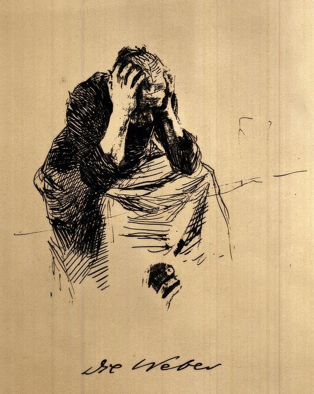 Rouwende vrouw door Käthe Kollwitz