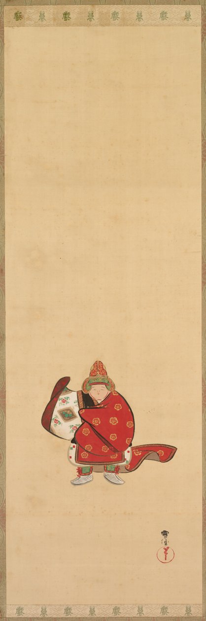 Bugaku danser, eind 19e-20e eeuw door Kamisaka Sekka