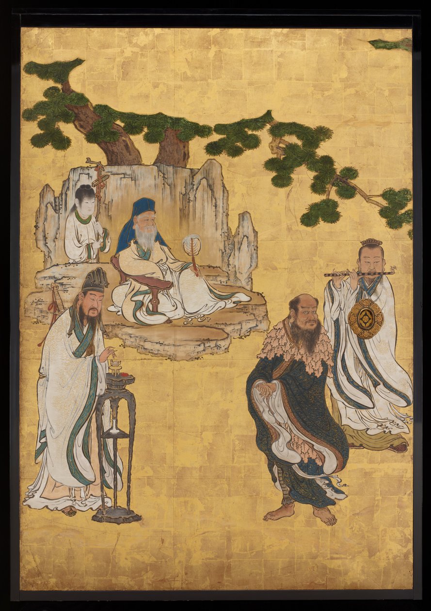 Taoïstische Onsterfelijken, ca. 1647 door Kano Sansetsu