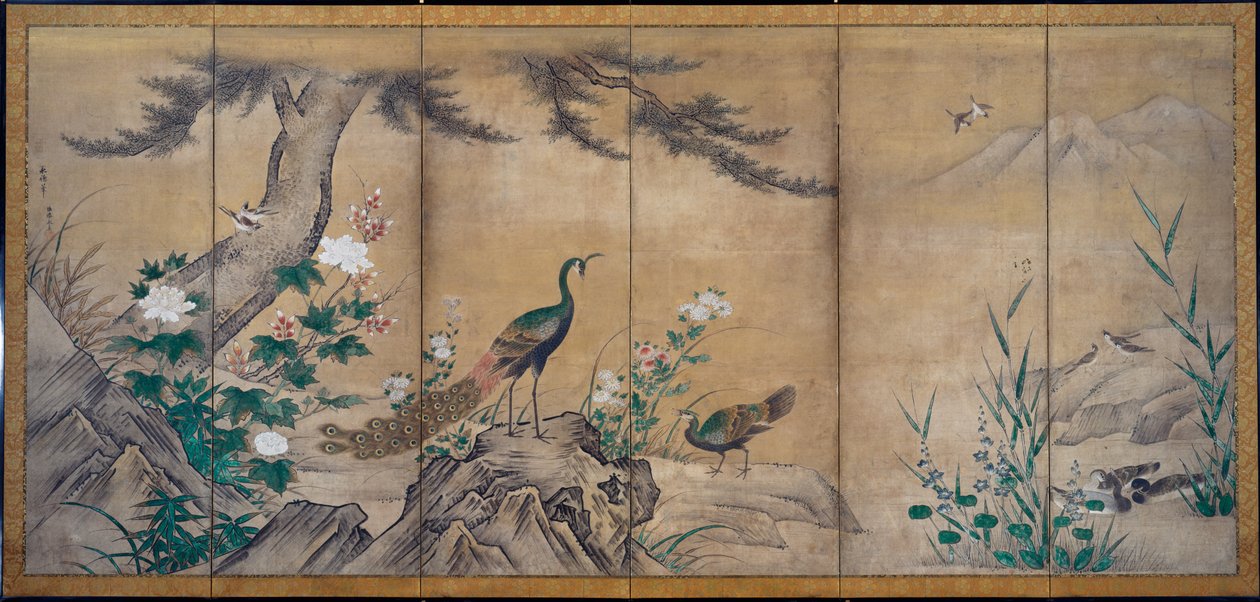 Vogels, Bomen en Bloemen door Kano Mitsunobu