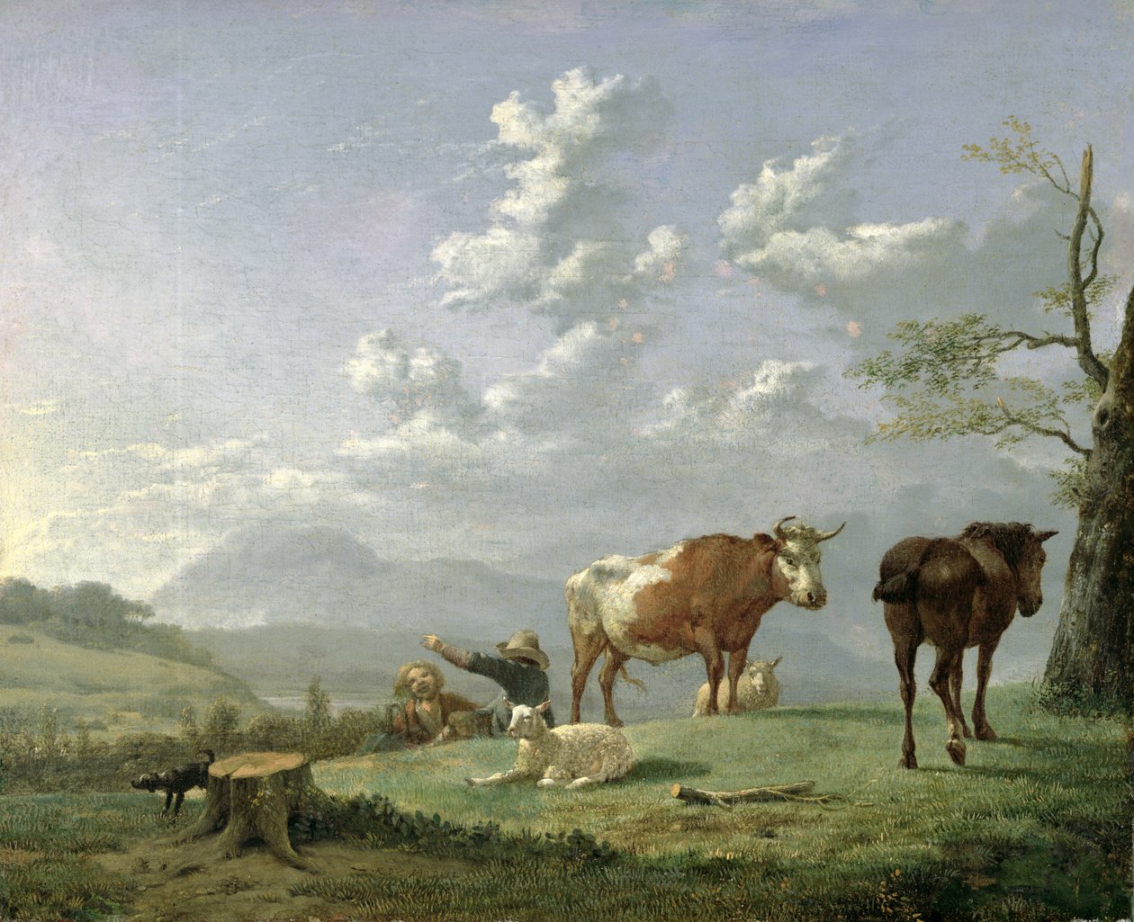 Pastoraal landschap door Karel Dujardin
