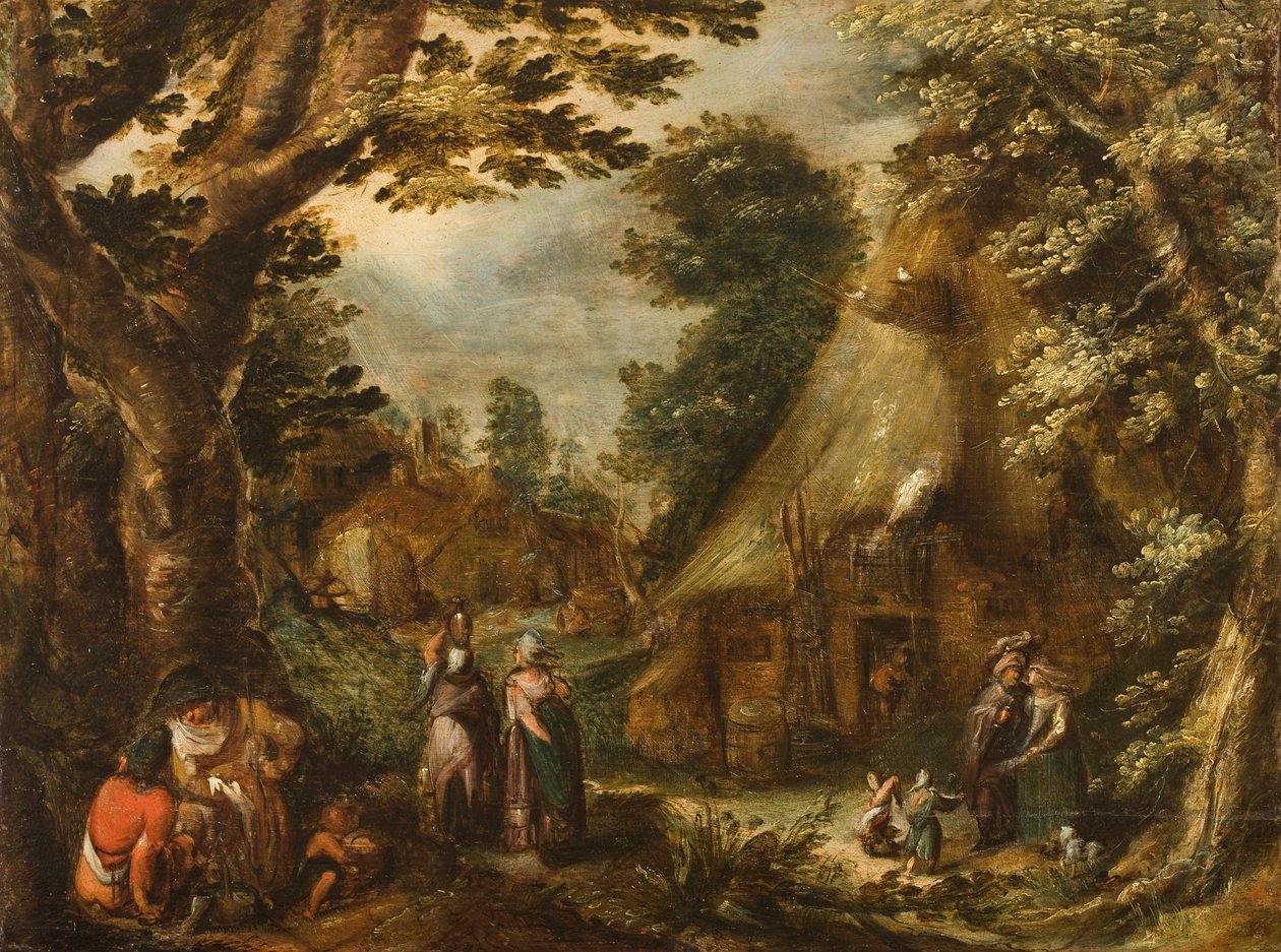 Rustiek landschap, 1590s door Karel Van Mander