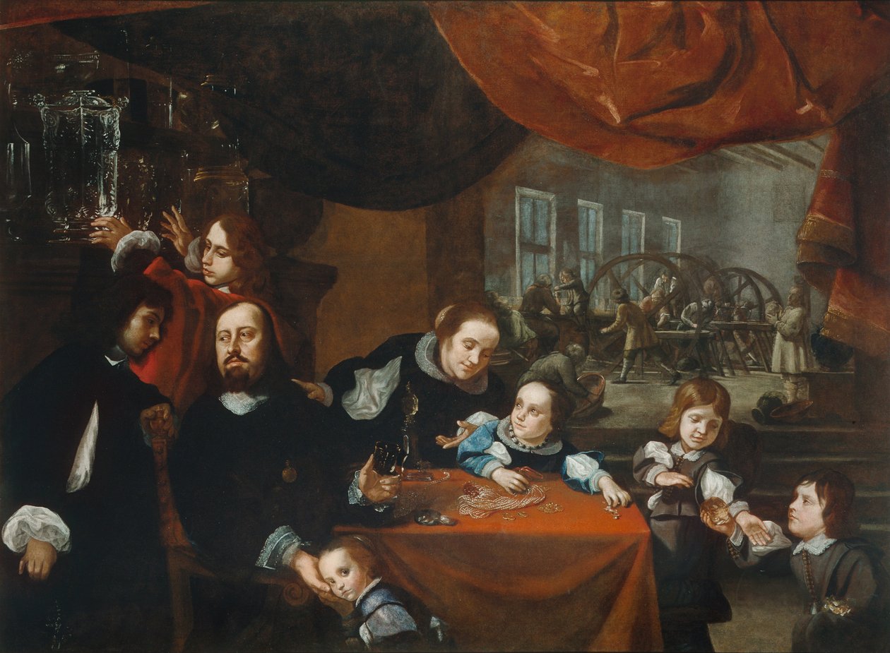 De familie van edelsteensnijder Dionysius Miseroni door Karel Škréta