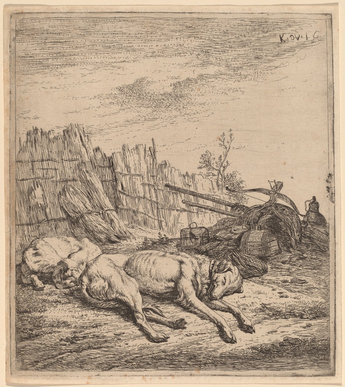 Jachthonden door Karel Dujardin