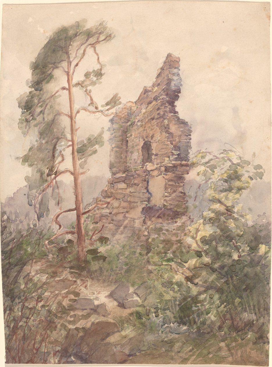 Landschap met Ruïne door Karel Vitezslav Masek
