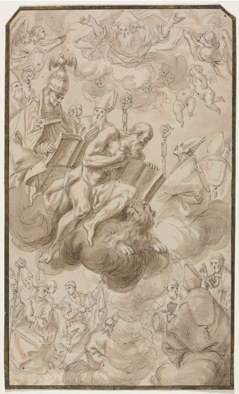 Hemelvaart van Sint Hiëronymus, 1600s door Karel Škréta