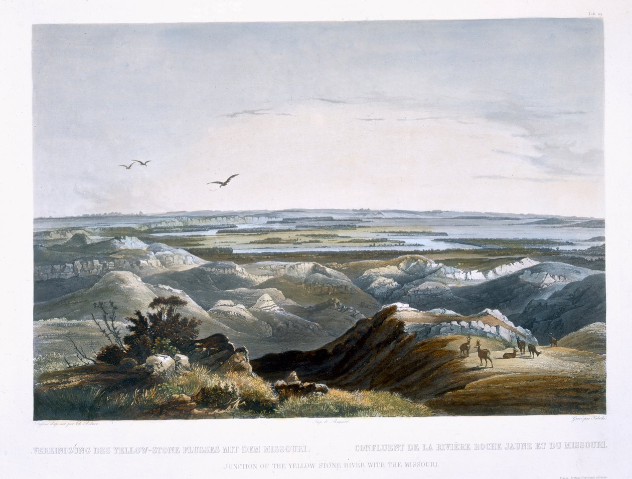 Kruising van de Yellowstone Rivier met de Missouri, plaat 29 uit Volume 2 van 