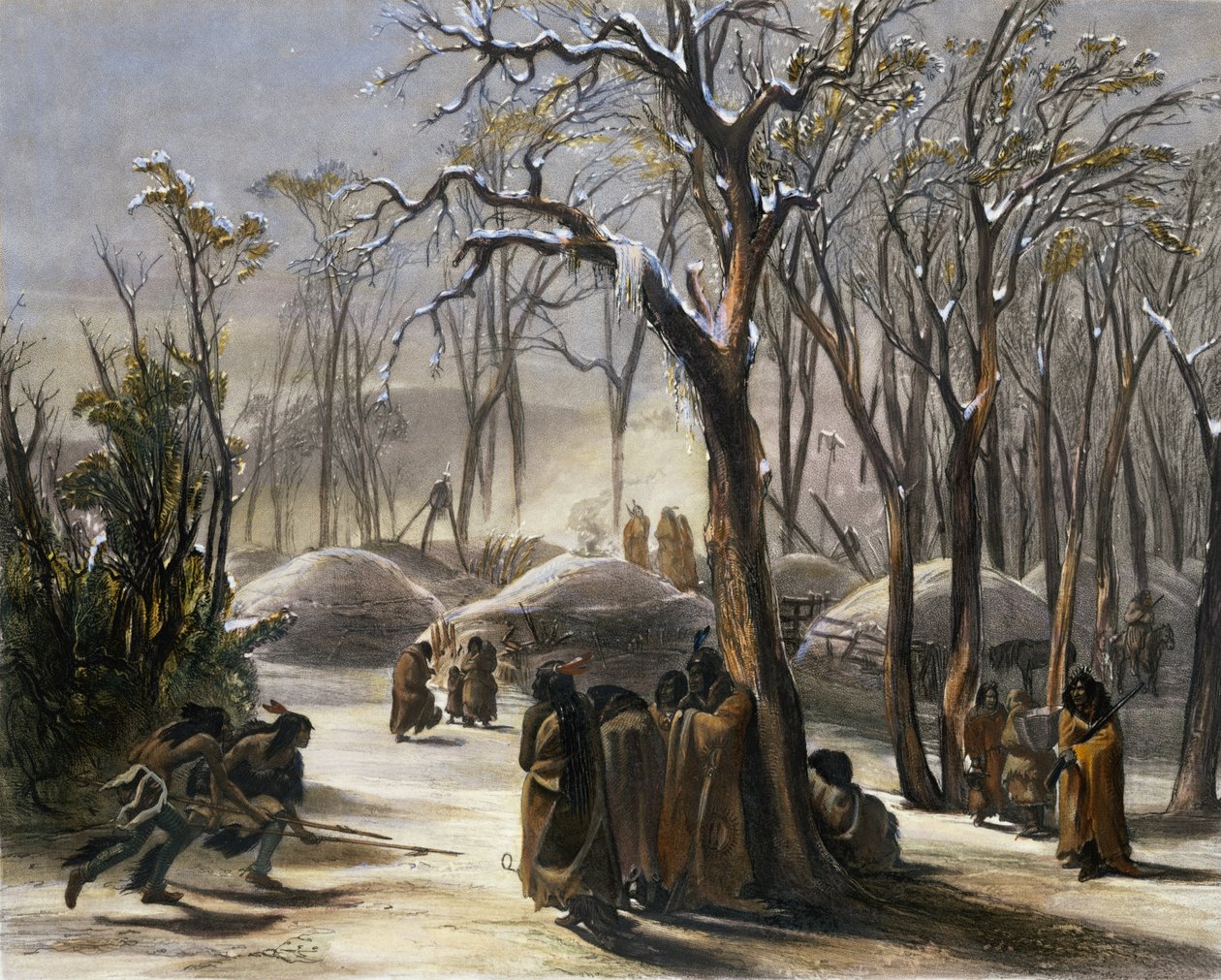 Winterdorp van de Minatarres, plaat 26 uit Volume 2 van 