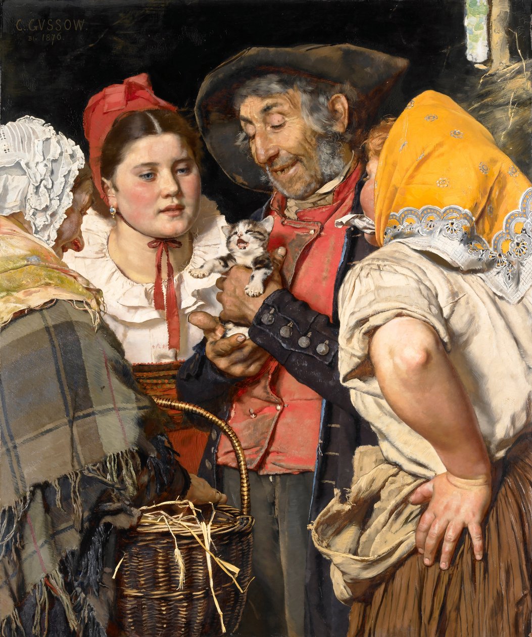 Oude man schat (Das Kätzchen) door Karl Gussow