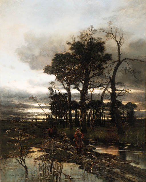 Een Avondlandschap, Norfolk door Karl Heffner