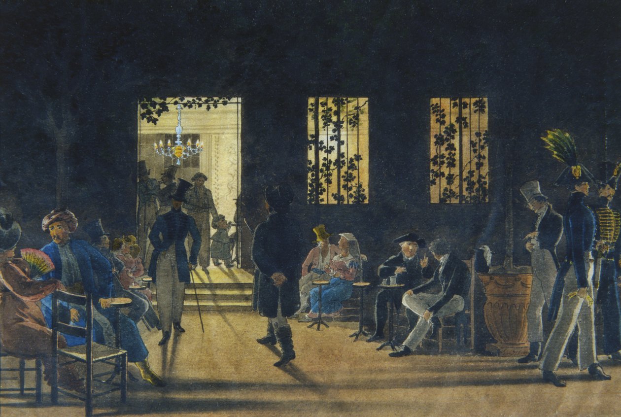Boscareccia Kamer van het Café Nuovo, Palazzo Ruspoli, Rome, 1827 door Karl Johan Lindstrom