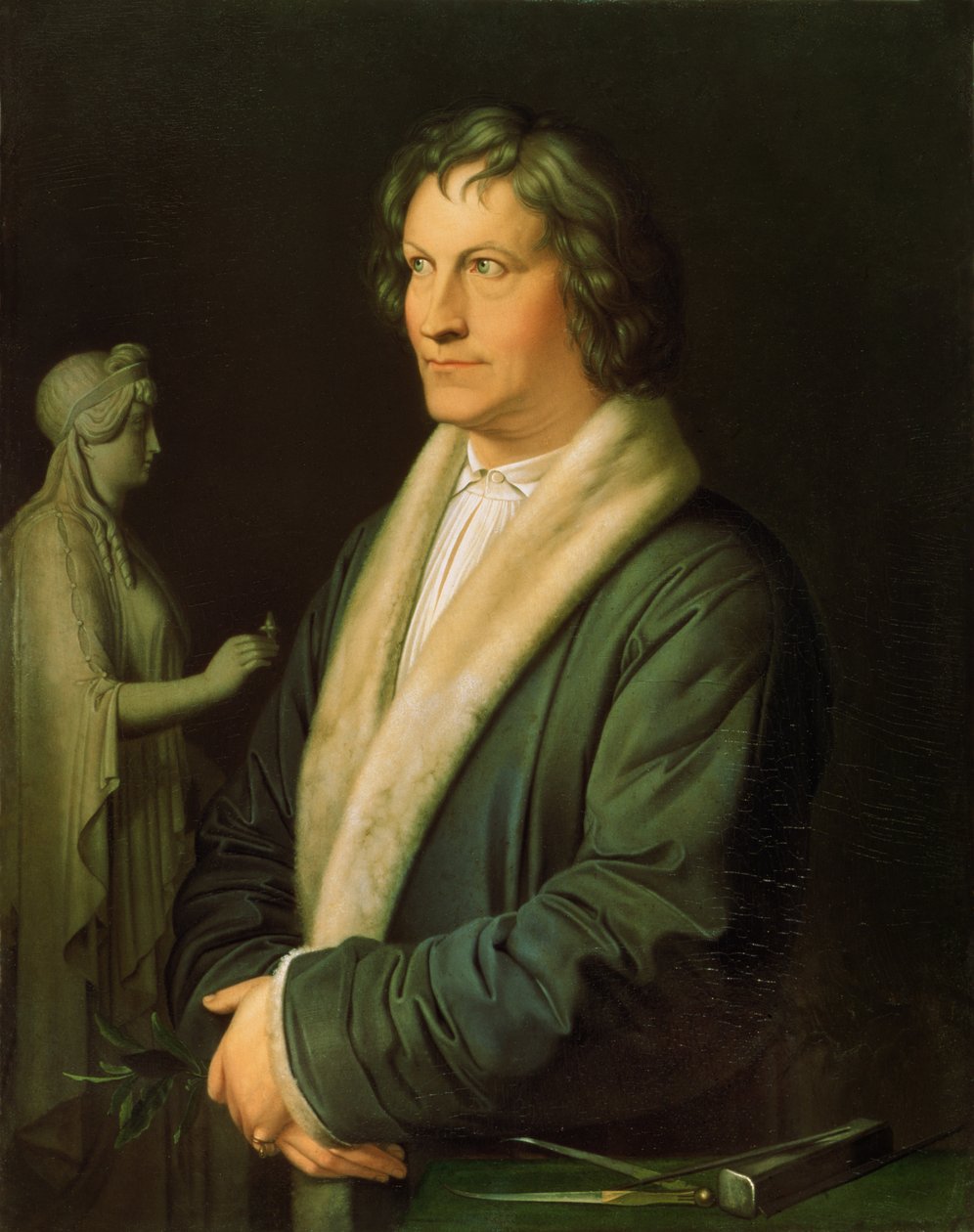 Portret van de beeldhouwer Bertel Thorvaldsen, 1823 door Karl Joseph Begas