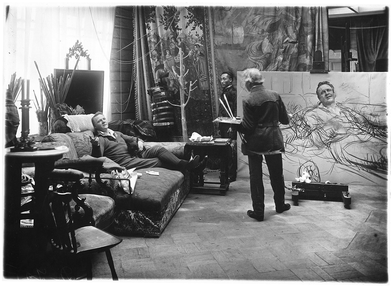 Repin schildert Chaliapin door Karl Karlovich Bulla