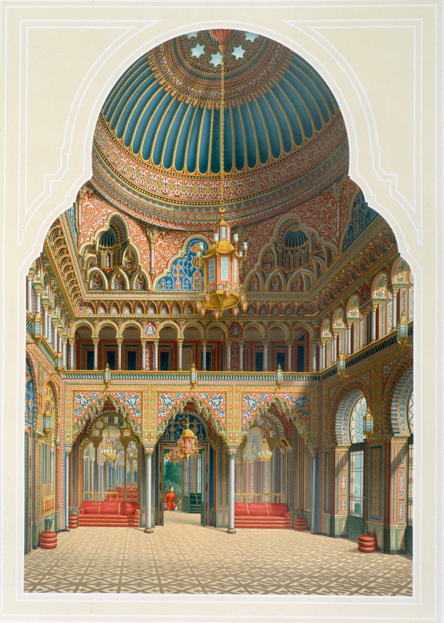 Ontwerp voor de ingangshal van Wilhelma, 1837 door Karl Ludwig Wilhelm Zanth