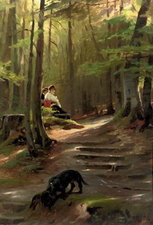 Een zonnige plek in het bos door Karl Raupp