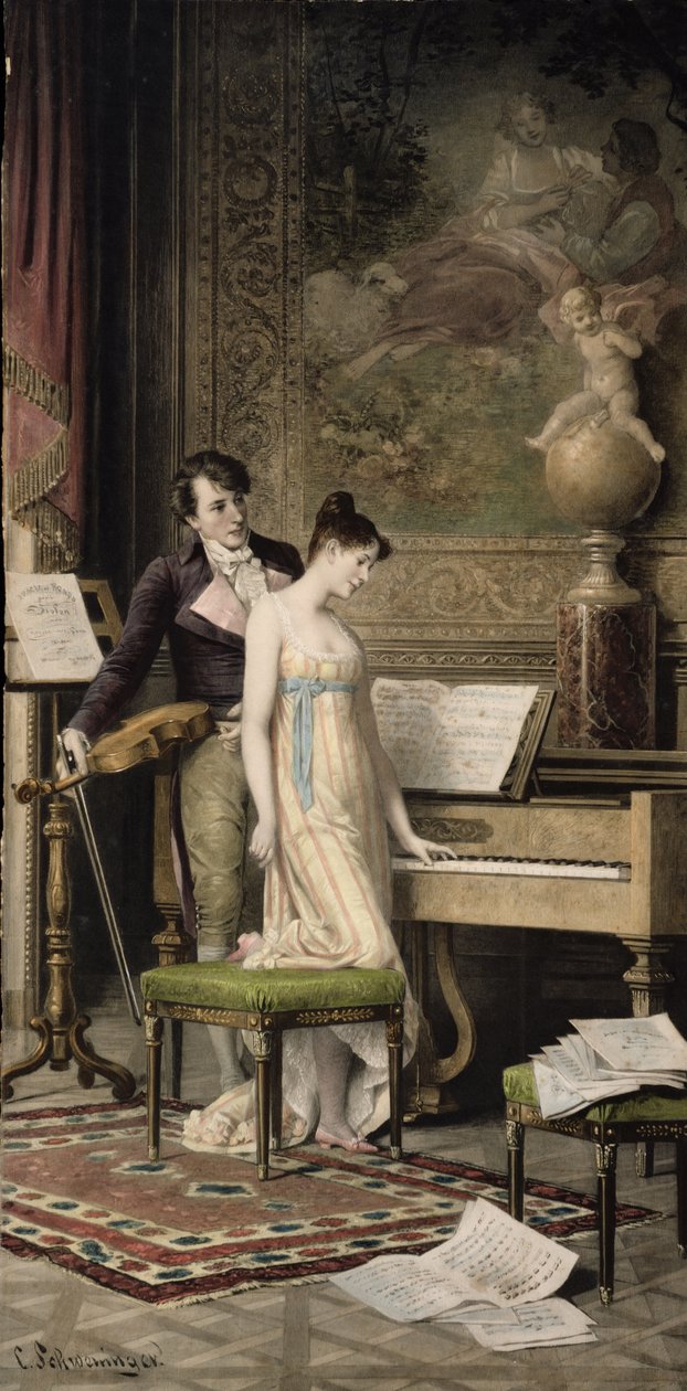 Het duet door Karl the Elder Schweninger