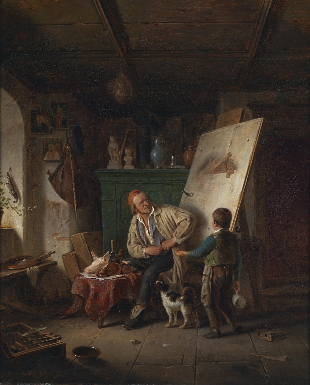 In het atelier door Karl Von Enhuber